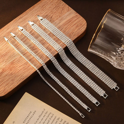 Cross-border Explosive Simple Fashion Rai Diamond Bracelet High-end Korean Style Light Luxury Full Diamond Bracelet European and American Style Personalized Bracelet
