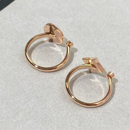 Donkey Home V Gold High Version Pointy Flower Round Cake Ring Women's Light Luxury Natural Fritillaria Thick Plating Fashionable Beautiful V Open Ring