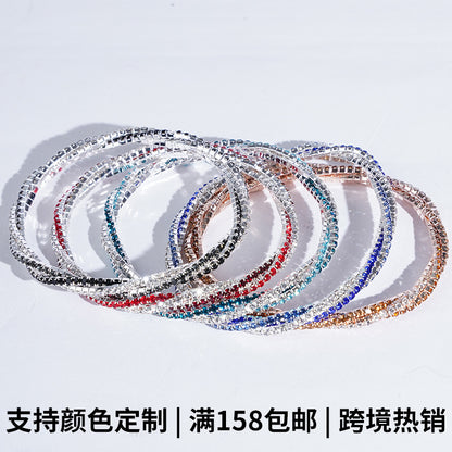 Women's Braided Crystal Bracelet Stretch High-end Bracelet Girlfriend Bracelet Light Luxury Photo Shooting Exquisite Jewelry