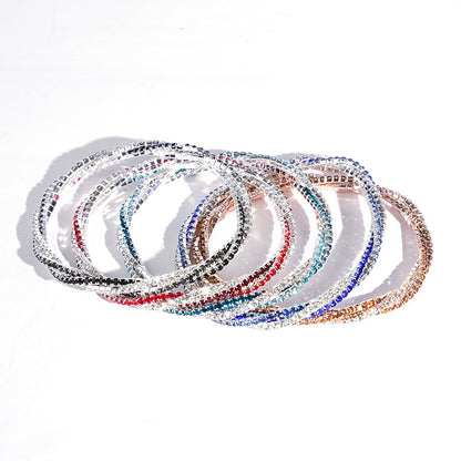 Women's Braided Crystal Bracelet Stretch High-end Bracelet Girlfriend Bracelet Light Luxury Photo Shooting Exquisite Jewelry