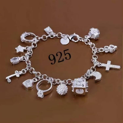 Wish Cross-Border European and American Fashion Accessories Bracelet for Women with Multiple Elements Moon Jewelry Personalized Jewelry Factory Direct Sales