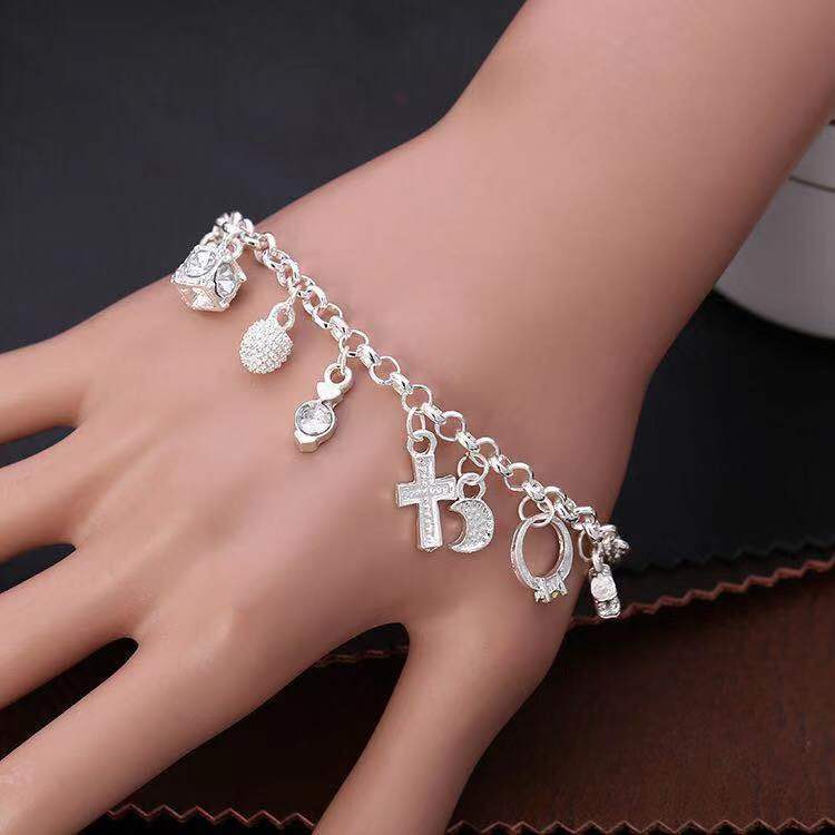 Wish Cross-Border European and American Fashion Accessories Bracelet for Women with Multiple Elements Moon Jewelry Personalized Jewelry Factory Direct Sales
