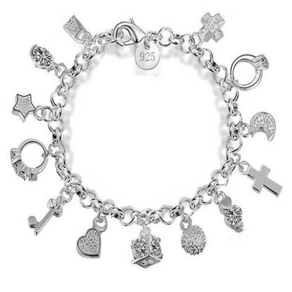 Wish Cross-Border European and American Fashion Accessories Bracelet for Women with Multiple Elements Moon Jewelry Personalized Jewelry Factory Direct Sales