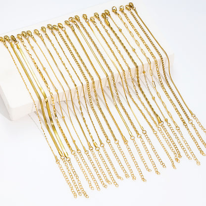 Stainless Steel Bracelet 18K Gold Vacuum Plating Furnace Versatile Simple Everyday Basic Bracelet Color-Preserving Jewelry