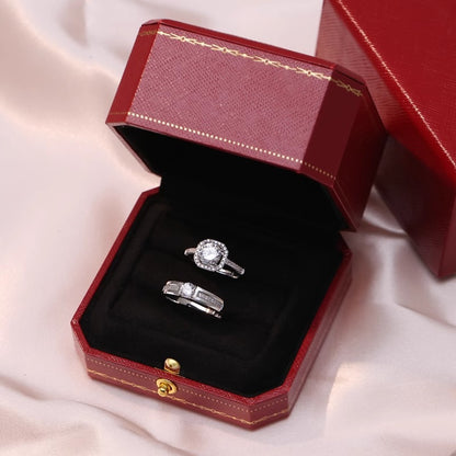 Simulated Fake Diamond Ring, a Couple's Wedding Ring, Live Adjustable Ring, Wedding Photo Props, Wedding Ceremony