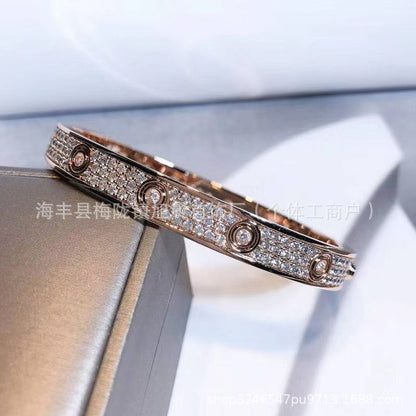 Hot card plus star bracelet screwdriver buckle bracelet 18K gold five generations full diamond bracelet cross-border e-commerce.