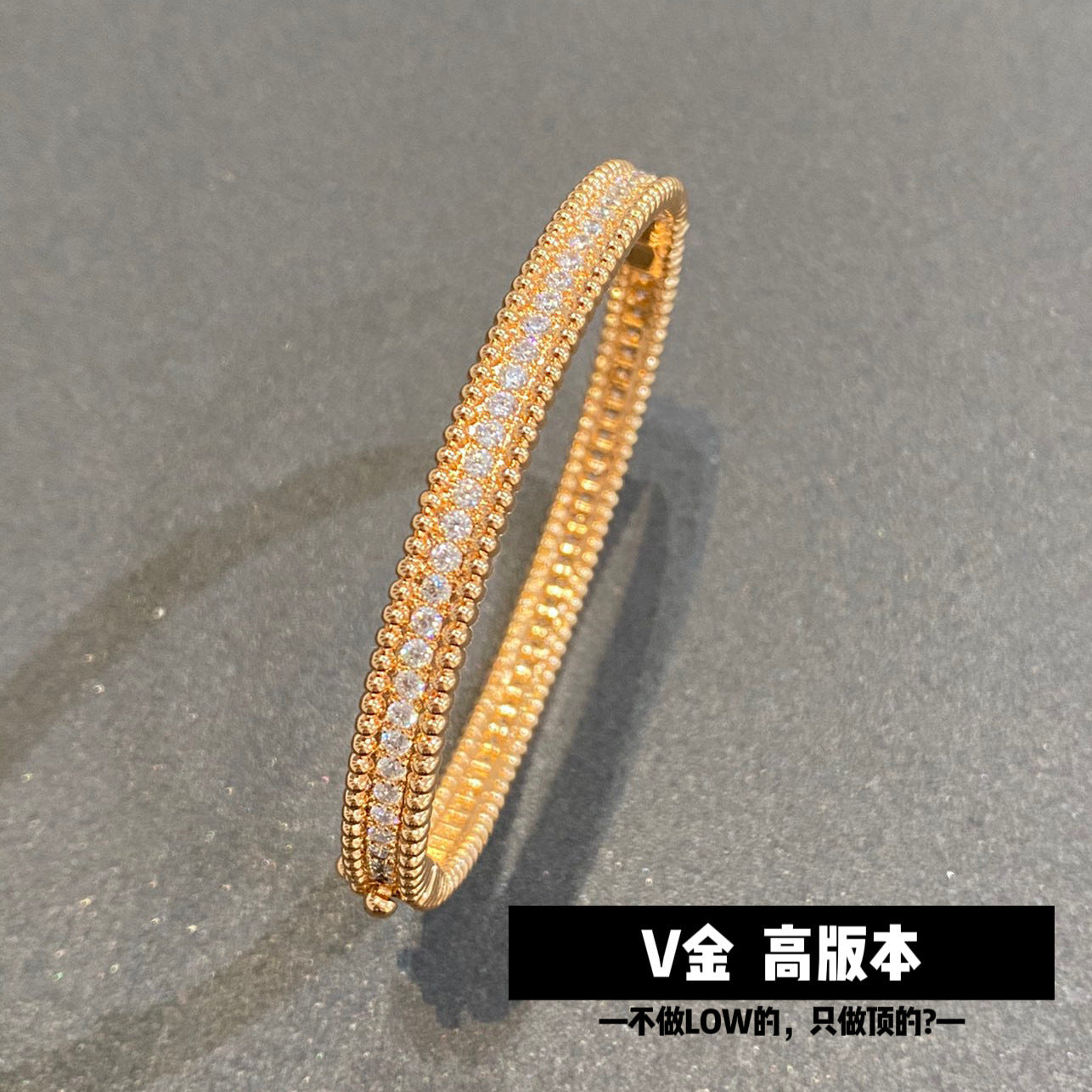 High version European and American ball side full diamond bracelet Mi Jin light luxury Joker fashion bead bracelet factory direct ins