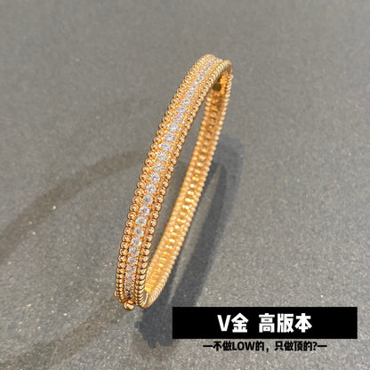 High version European and American ball side full diamond bracelet Mi Jin light luxury Joker fashion bead bracelet factory direct ins
