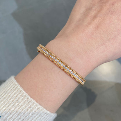 High version European and American ball side full diamond bracelet Mi Jin light luxury Joker fashion bead bracelet factory direct ins
