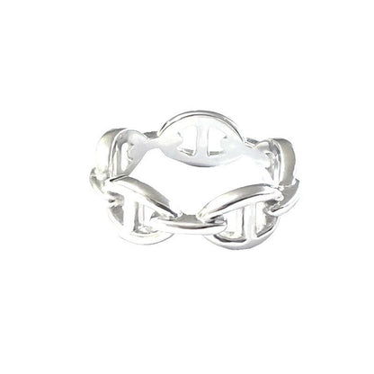 High-Quality Pig Nose Ring for Women, Thickened Electroplated 18K Rose Gold Fashion V Gold Couple Ring Factory Wholesale