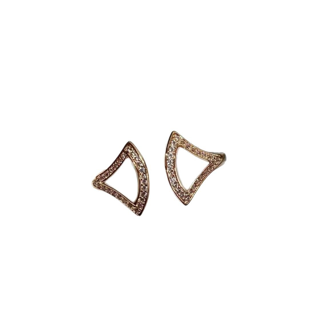 Baojia Fan-shaped Fritillaria Ring Women's CNC Seiko Trendy Fashion Instagram Niche Light Luxury High-grade Skirt Open Ring