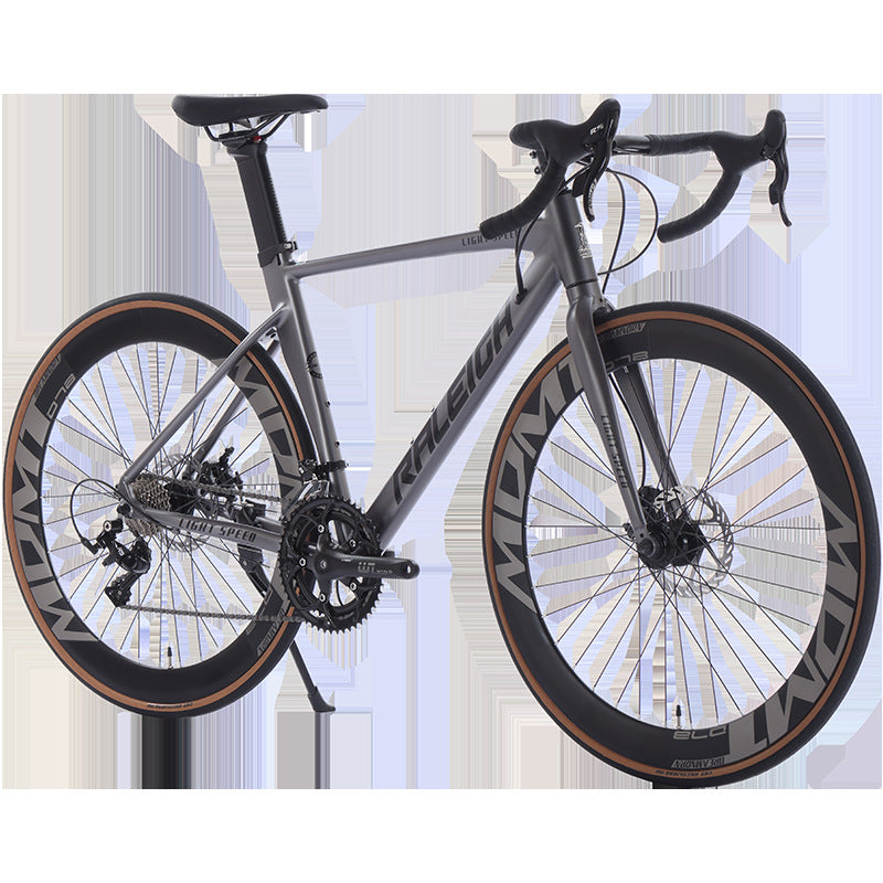Lanling Road bike 700C wind breaking race 18-speed bending handle oil disc road bike aluminum alloy variable speed racing car