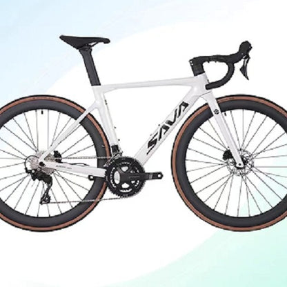 SAVA SAVA high-end full carbon fiber road bike 24-speed 7120 oil pressure disc brake ultra-light curved handle racing car