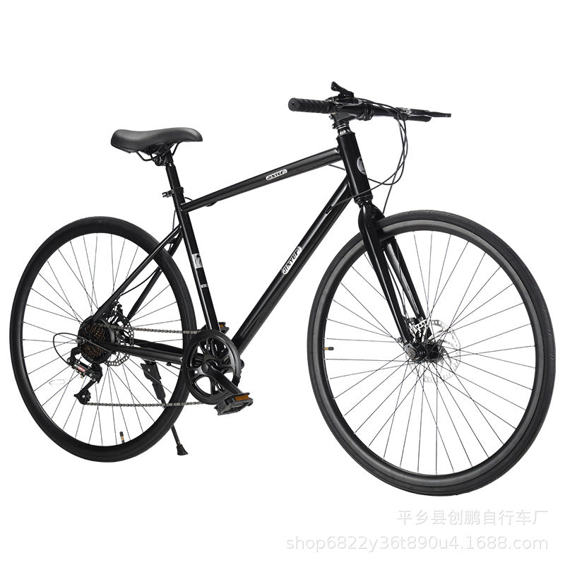 Straight Road Race Bicycle Double Disc Brake 700C Adult Variable Speed sports car Male and Female Student Racing Mountain Bike