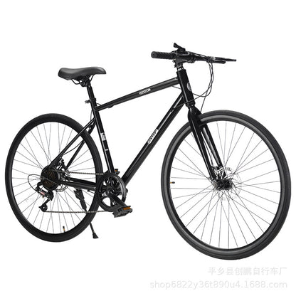Straight Road Race Bicycle Double Disc Brake 700C Adult Variable Speed sports car Male and Female Student Racing Mountain Bike