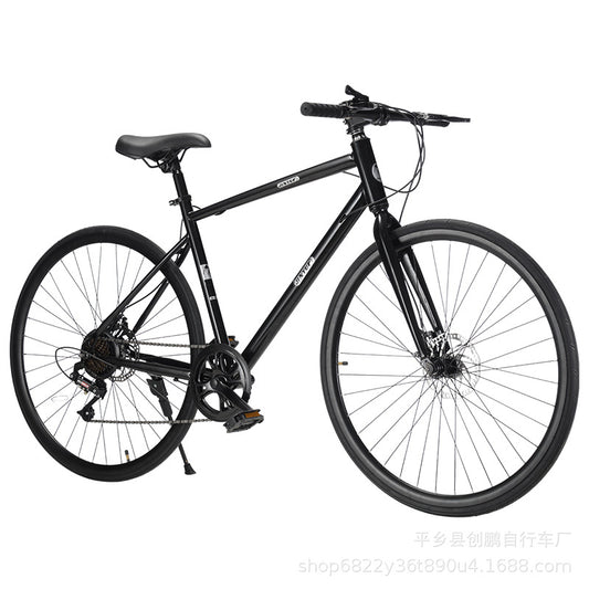 Straight Road Race Bicycle Double Disc Brake 700C Adult Variable Speed sports car Male and Female Student Racing Mountain Bike