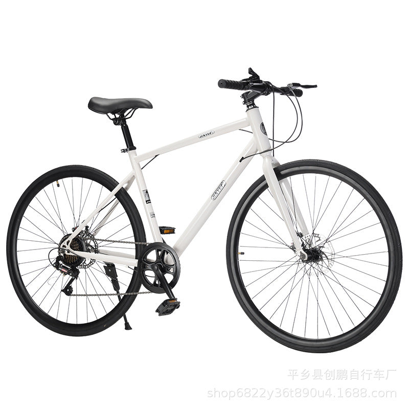 Straight Road Race Bicycle Double Disc Brake 700C Adult Variable Speed sports car Male and Female Student Racing Mountain Bike