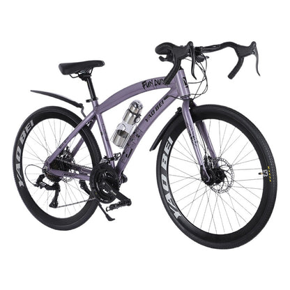 2025 Aluminum Alloy 24-Speed Youth Road Bike Adult Student Unisex Commuting Road Bike Bicycle