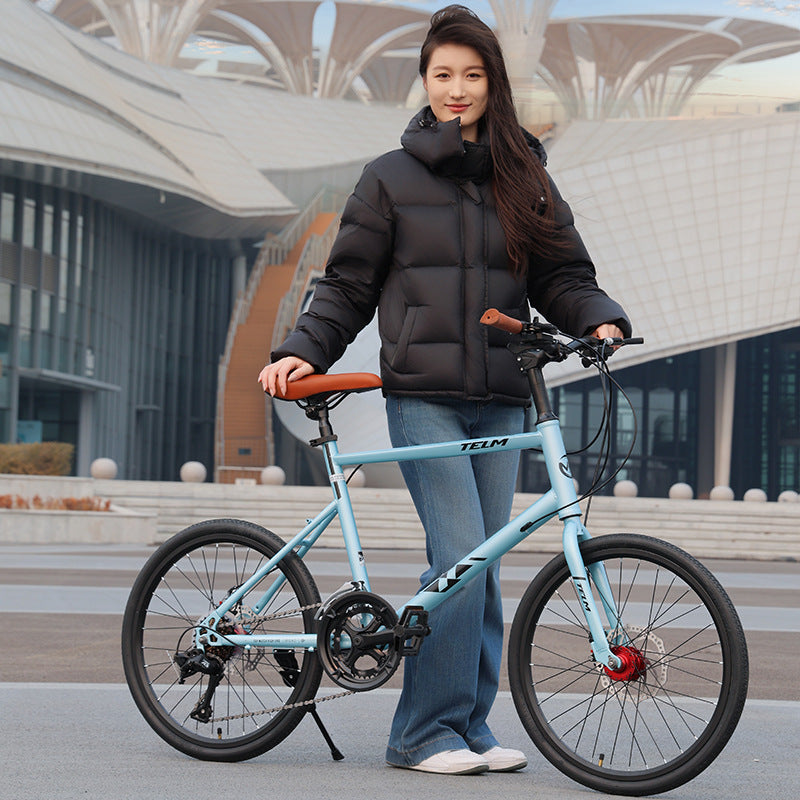New 20-inch Road Bike Curved and Straight-handle Variable Speed Road Competition sports car Young Students Small Wheel Bicycle