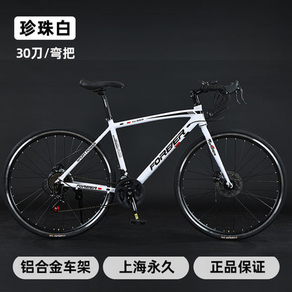 Shanghai Forever Brand Aluminum Alloy Road Variable Speed Bicycle Adult Curved Handlebar Variable Speed Road Bicycle for Men