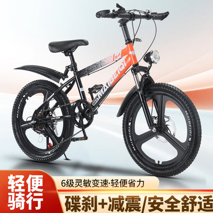 Children's Mountain Bike Primary and Secondary School Students Variable Speed Mountain Bike 8-14 Years Old Middle and Big Children Teenagers Outdoor Road Bike