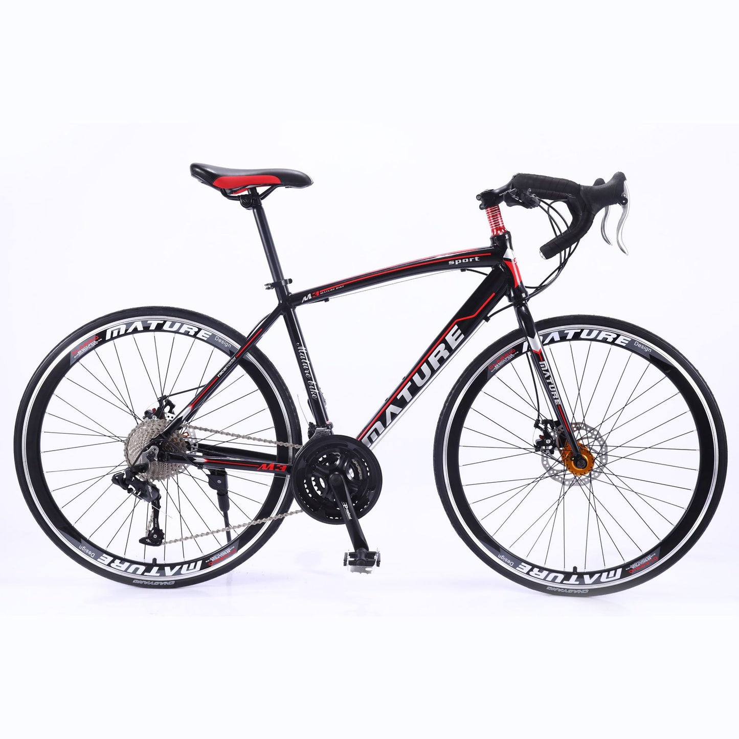 Source Factory Urban Road Competition Variable Speed Bicycle Double Disc Brake Lightweight Male and Female Students Bicycle Commuting