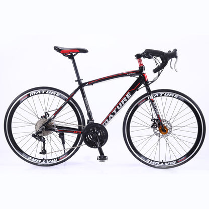 Source Factory Urban Road Competition Variable Speed Bicycle Double Disc Brake Lightweight Male and Female Students Bicycle Commuting