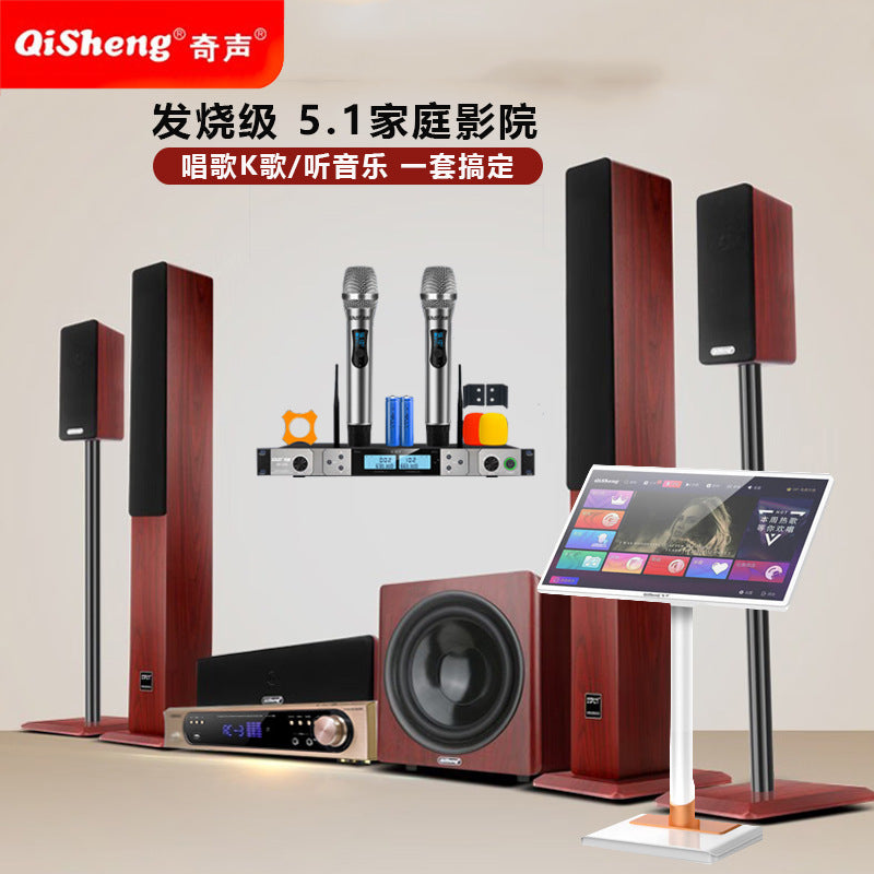 Qisheng 5.1 Home Theater Audio Subwoofer Combination Set Living Room TV Karaoke Audio Home KTV