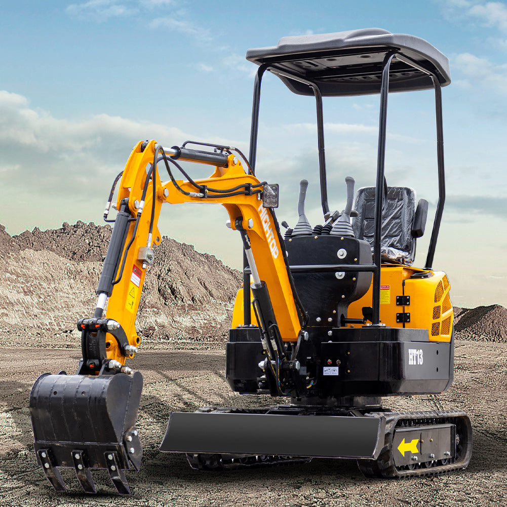 Foreign trade export HT13 small crawler excavator exported to Russia mini excavator for home yard trenching