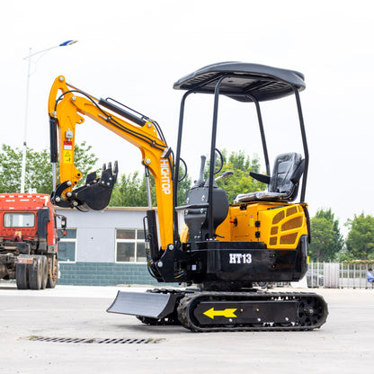 Foreign trade export HT13 small crawler excavator exported to Russia mini excavator for home yard trenching