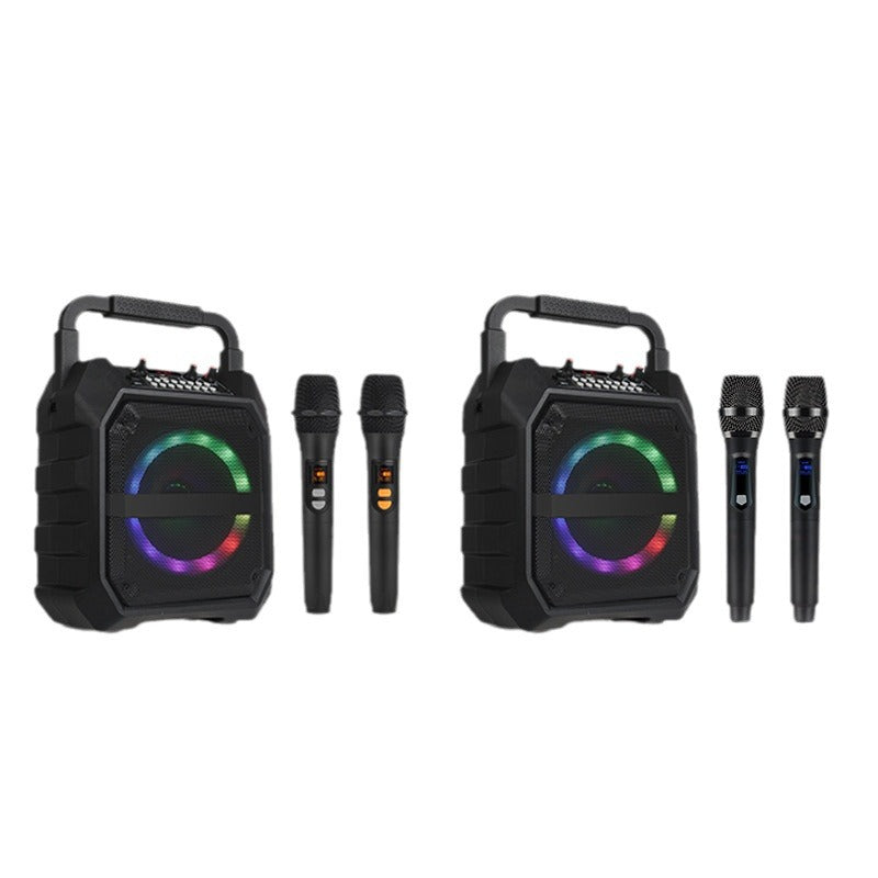 J.I.Y K6S Portable Ktv Bluetooth Speaker + Car Microphone + Wireless Lavalier Microphone