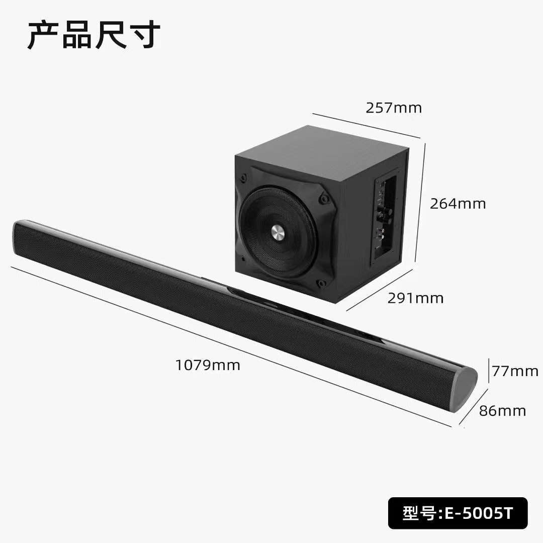 Hoxen E-5005T Huaxing 2025 New Sound Column Strip Multimedia Connection Bluetooth Speaker Sound Bar Manufacturer