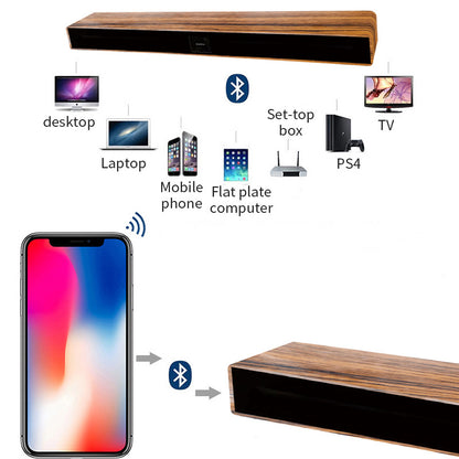 Hoxen 5106 Brown Soundbar Wooden Subwoofer Hot-Selling in India and Africa Home Tv HDMI Connection