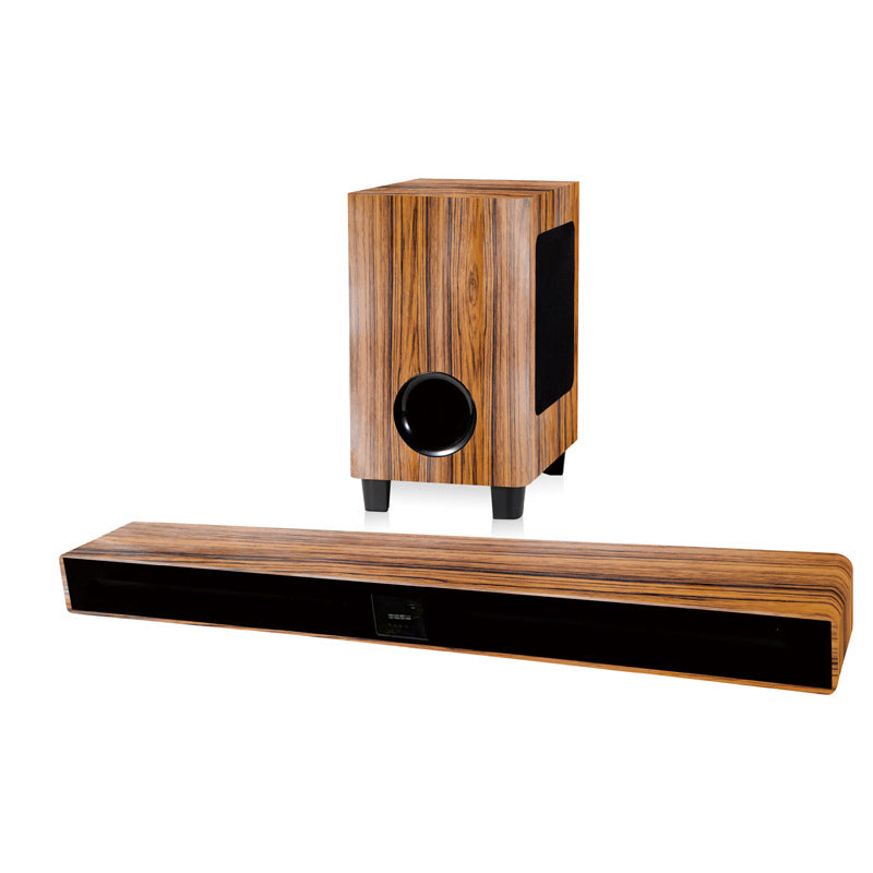 Hoxen 5106 Brown Soundbar Wooden Subwoofer Hot-Selling in India and Africa Home Tv HDMI Connection