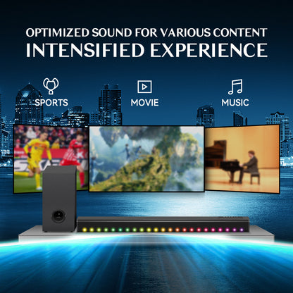 Foreign Trade Export Hoxen Sound Heater Echo Wall Audio TV Wall Hanging New Long Bluetooth Subwoofer Stereo