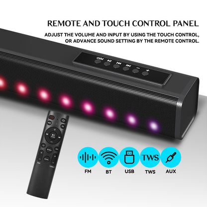 Foreign Trade Export Hoxen Sound Heater Echo Wall Audio TV Wall Hanging New Long Bluetooth Subwoofer Stereo