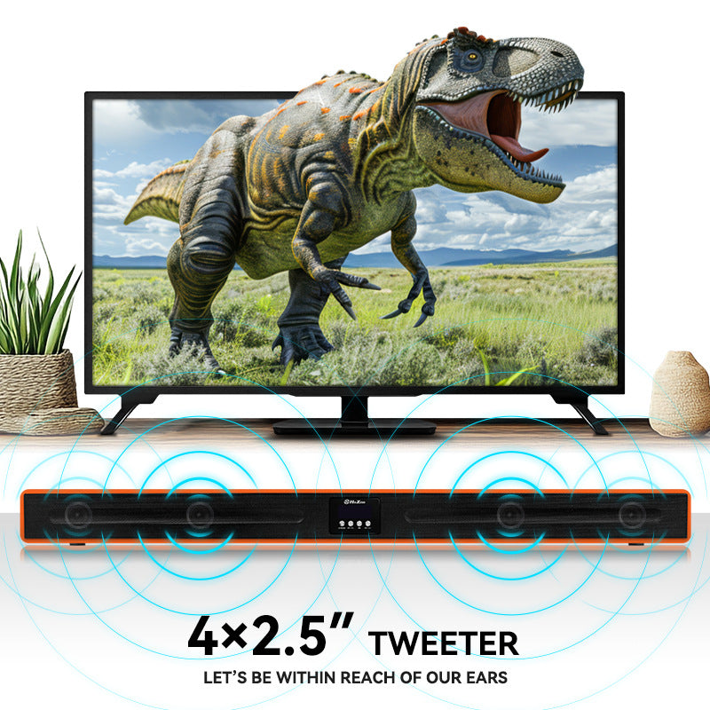 Hoxen 5106 Orange Echo Wall Wooden Subwoofer Hot Selling Export Home Theater HDM Connection