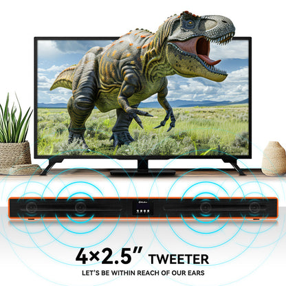 Hoxen 5106 Orange Echo Wall Wooden Subwoofer Hot Selling Export Home Theater HDM Connection