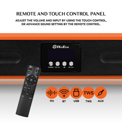 Hoxen 5106 Orange Echo Wall Wooden Subwoofer Hot Selling Export Home Theater HDM Connection