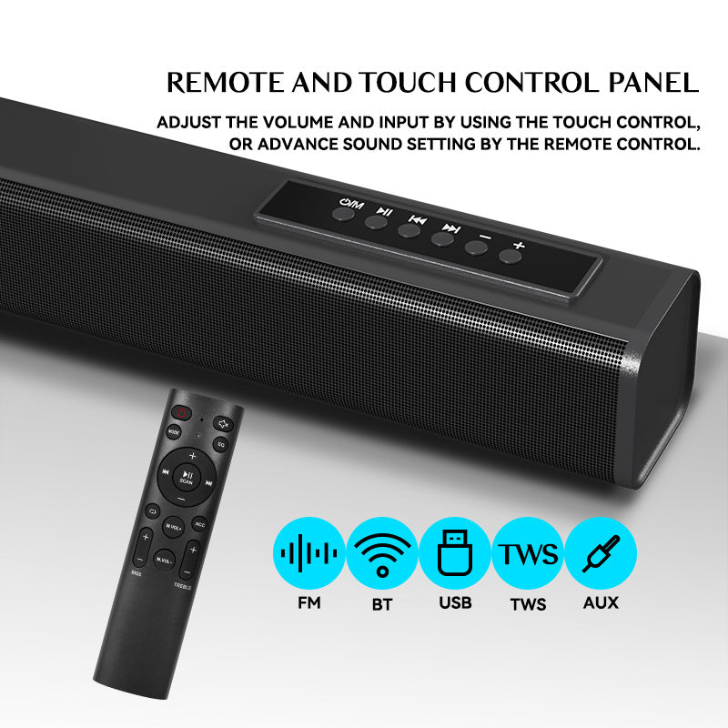 Hoxen Sound Blaster Black Echo Wall Wooden Subwoofer Hot Selling Foreign Trade Export Immersive Home Theater