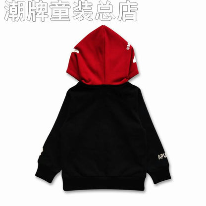 Japanese Fashion Brand BAPE Children's Clothing New Medium and Large Children's Sweater APE MONKEY Zipper Shirt Boys and Girls Casual Jacket