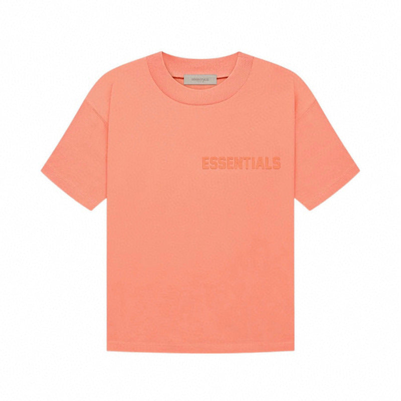ESSENTIALS Children's Pure Cotton Short-sleeved T-shirt Summer High School Children's Summer Dress Fashionable Brand Fried Street T-shirt Western Style Children's Dress