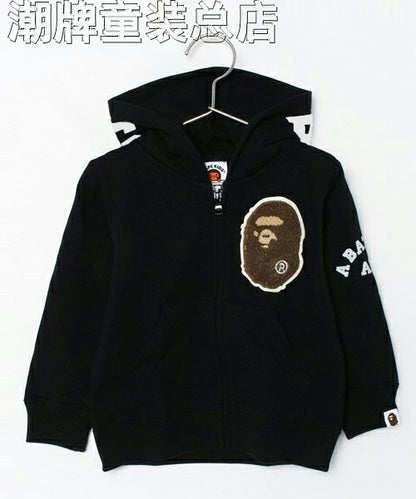 Japanese Fashion Brand BAPE Children's Clothing Spring and Autumn Middle and Big Children's Ape Head Zipper Boys and Girls Baseball Uniform Children's Jacket