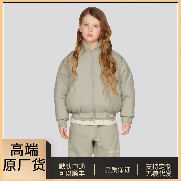 New ESSENTIALS children's autumn and winter cotton-padded clothes casual children's clothing boys' and girls' cotton-padded clothes fashion brand zipper coat