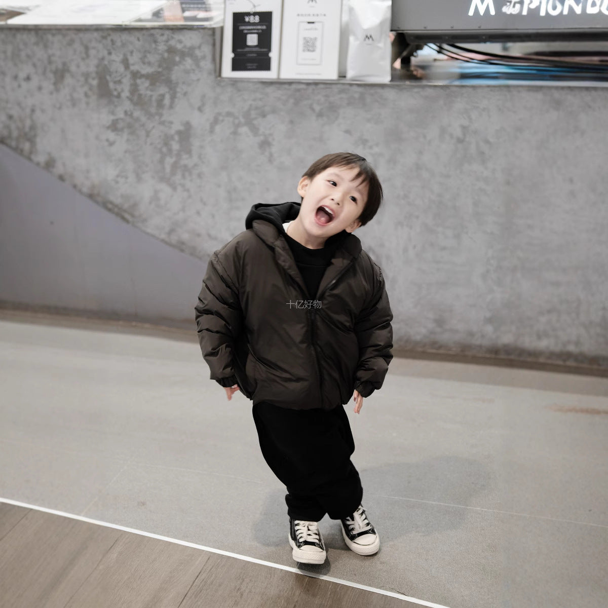 New ESSENTIALS children's autumn and winter cotton-padded clothes casual children's clothing boys' and girls' cotton-padded clothes fashion brand zipper coat