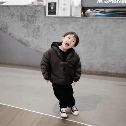 New ESSENTIALS children's autumn and winter cotton-padded clothes casual children's clothing boys' and girls' cotton-padded clothes fashion brand zipper coat
