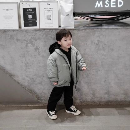 New ESSENTIALS children's autumn and winter cotton-padded clothes casual children's clothing boys' and girls' cotton-padded clothes fashion brand zipper coat