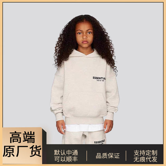 2022FOG New Double Line ESSENTIALS Season 8 High Street Flocking Hood Children's Wear Fashion Brand
