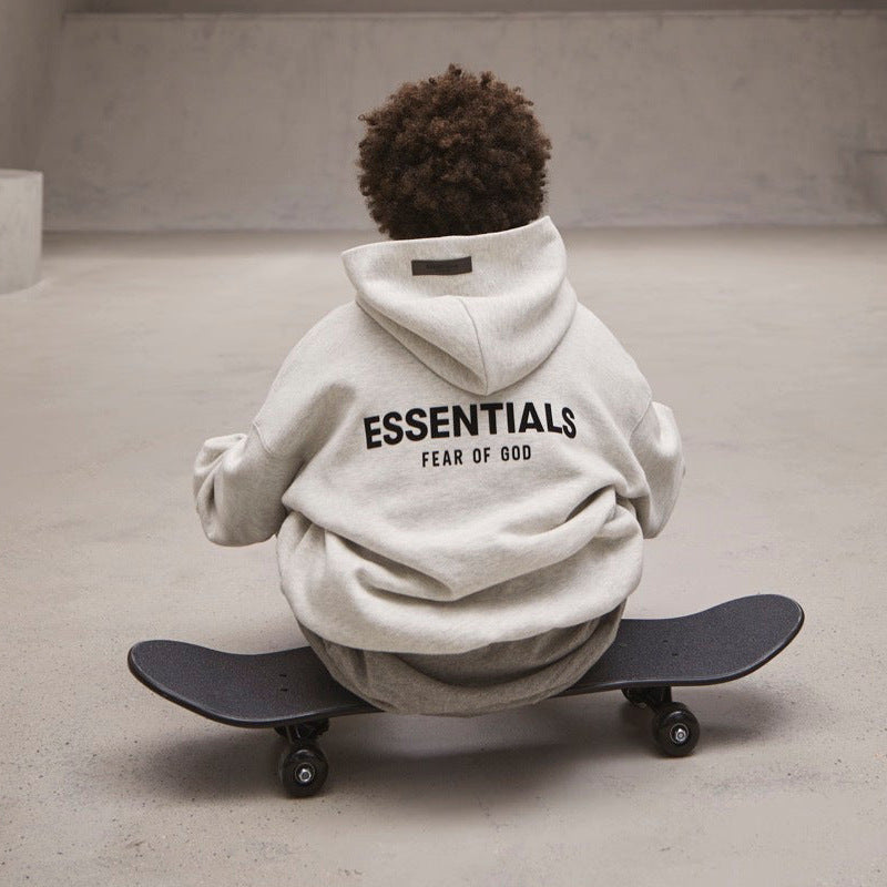 2022FOG New Double Line ESSENTIALS Season 8 High Street Flocking Hood Children's Wear Fashion Brand