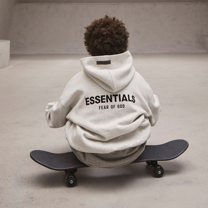 2022FOG New Double Line ESSENTIALS Season 8 High Street Flocking Hood Children's Wear Fashion Brand